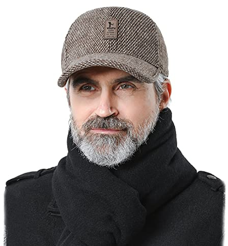 CLAPE Winter Baseball cap with Ear Flap Cappello Baseball Invernali Cappellino in Lana con Paraorecchie Cappellini Invernali