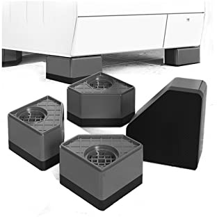 4 Stück Fußkissen für Waschmaschine Gummi-Fußkissen Trockner Vibrationsdämpfer Anti-Walk Schwingungsdämpfer Rauschen unterdrücken Füße für Sofa Möbel Kühlschrank (4.5cm)