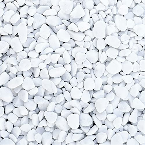naninoa Marbles 7-15mm. 10kg. Weiss Dekosteine, Farbsteine, kleine Steine, Marmor, Marmorkies, farbige Steine, weiße Steine