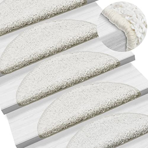 ECLAY Home Sets mit Teppich Stufenmatten 15 Stück weiß 65x21x4cm