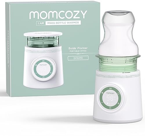Momcozy Portable Bottle Warmer for Travel, Double Leak-Proof, Fast Heating with Smart Temperature Control, USB Rechargeable for Philips Avent, Tommee Tippee, Comotomo, MAM, Dr. Brown