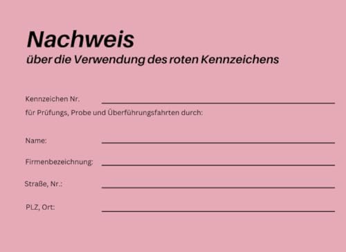 Fahrtenbuch für Berufliche Fahrten