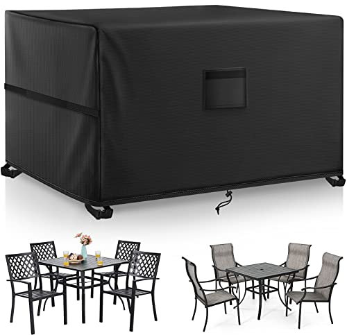 Kovshuiwe Gartenmöbel-Abdeckungen,120x90x74cm Terrassenmöbel-Abdeckung, wasserdicht, Terrassentischabdeckungen, 420D Oxford-Tuch, Rattan-Möbelabdeckung, Winddicht, UV-Schutz