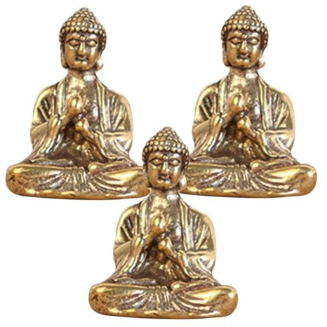 Cabilock 9 Piezas Adornos Decorativos de estatuas budistas en Miniatura Escultura de figuritas de Yoga decoración Mini estatuillas de Adornos de Modelado de