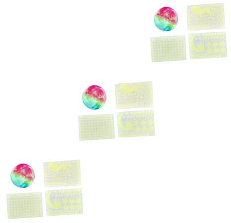 HEMOTON 3stücke Glühende Einhorn Wandsticker Regenbogenfarbige Fluoreszierende Selbstklebende Wandtattoos Für Kinderzimmer Und Fensterdekoration Und Atmosphärisch