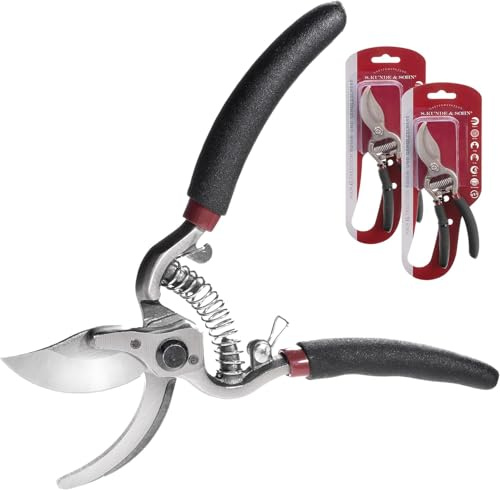 SKS – die leichteste geschmiedete Gartenschere 2ER-SET 2x SKS6 – ergonomisches Design – Bypass – Rosen-Rebschere – frische Äste & Zweige bis 20mm