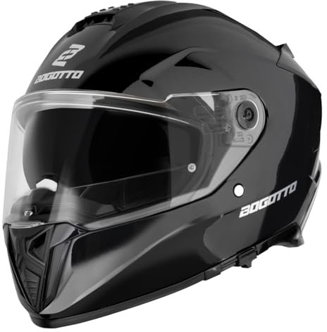 Bogotto FF122 SVK Solid Helm, schwarz, M