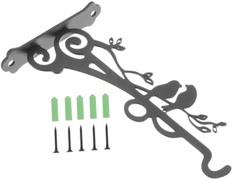 BESPORTBLE 2 Sätze Blumentopf wand Haken Halterungen für Blumentöpfe Pflanzengestell Pflanzenrollen für hängende Pflanzen Fallen Metallhaken Gartenversorgung Outdoor-Haken Eisen Black