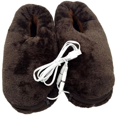 VALICLUD Elektrische Usb Heizschuhe Warm Hausschuhe Mit Schnellaufheizung Weiche Innenfußwärmer Praktisch Für Winter Geschenk Für Familie Und Freunde Wiederverwendbar Und Bequem