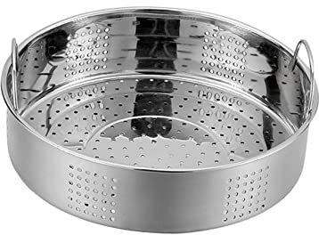 CHICAMPERA Cesta Vaporera De Acero Inoxidable 27 Cm Reforzada Asas Dobles, Rejilla Para Vaporera De Cocina, Práctica Para Hogar y Restaurante, Adecuado Para Bollos Al Vapor y Albóndigas