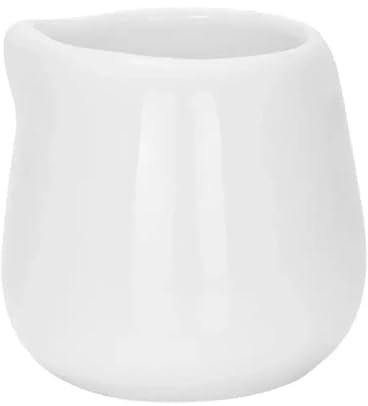 CGUOHU Pentolino Latte 2 Pezzi di tè pomeridiano for caffè, Articoli for caffè, brocca for Latte in Ceramica, Barista, Macchina for caffè, Strumenti, brocca Bollilatte(White-2,50ml)