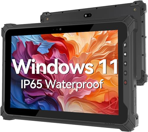 iEdge Tablet rugged T10 W 10,1 pollici, 700 nit, tablet Windows 11, 8 GB + 128 GB, 4G LTE, GPS, BT5.0 Wi-Fi, per l'uso in magazzino, lavori di costruzione