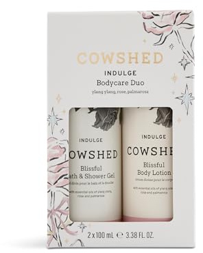 Cowshed Indulge Bodycare Duo - 100ml - Bath Gel and Body Lotion Set | Paraben-Free Moisturising Body Lotion - Spa Shower Gels | Soothing Body Wash for Women & Men