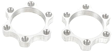 GRIRIW 2 Stück Naben Scheibenadapter aus Aluminiumlegierung mit 6 Loch Gewinde Starker Struktur für Mountainbikes und Rennräder 2stücke Bremsscheiben Umbau Sitze