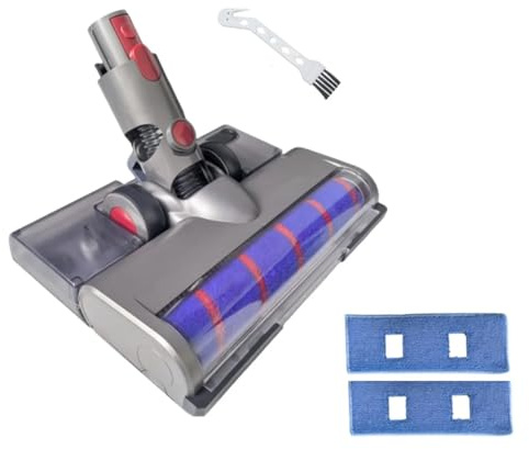 Compatibile Con Dyson V15 V11 V10 V8 V7, Testina Con Spazzola A Rullo Morbido Con Luce Di Rilevamento Della Polvere E Serbatoio Dell'acqua, Panni For Mocio.