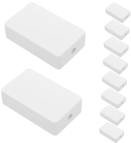 HOLIDYOYO 10pcs White Small Junction Box Cable Pass-through Plastic Electrical Enclosure for LED Wiring Pcbs Hobby Electronics Projects Home and Office Use