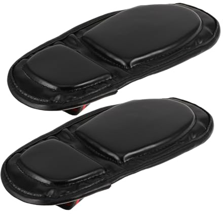 ULTECHNOVO Protector de Pies para Kickboxing Ligero y Flexible Guardaespinillas para Artes Marciales MMA Taekwondo y Karate Equipo de Entrenamiento Resistente y Seguro para Sparring