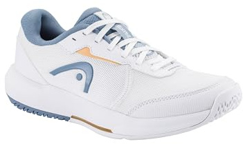 HEAD Revolt Court 5.0 Women's Tennis Shoe, White/Denim, 7