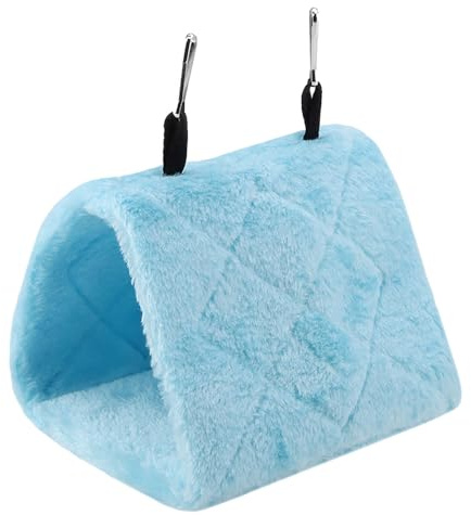 Eminchu Tenda in Morbida Gabbia per Uccelli Sospesa in Peluche, Accogliente Letto Invernale Caldo per Uccelli Pappagallo, con Design a Gancio, 1 Pezzo (M)