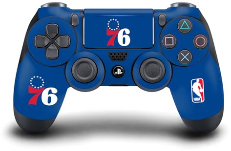Head Case Designs Officially Licensed NBA Blue Philadelphia 76ers Logo Vinyl Sticker Gaming Skin Decal Cover Compatible With Sony PlayStation 4 PS4 DualShock 4 Controller