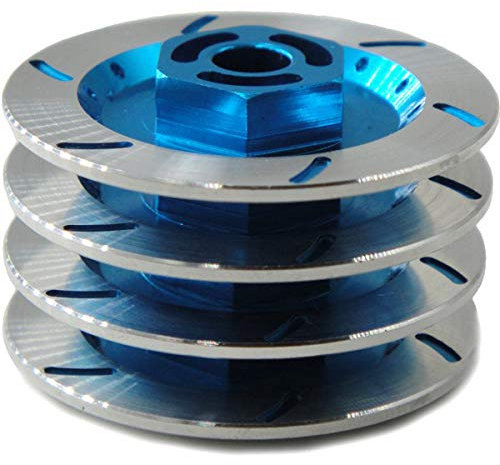 hobbysoul 4stk RC 1/10 Aluminium Legierung Rad Felge Bremsscheibe Für 1:10 Auto - Blau
