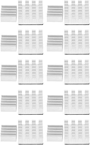 20Pcs Disipador de Calor Disipador de Calor de Aluminio CPU Cooler con Adhesivo para 2/3/4B 10 Set CPU de Disipador de Calor Grande/Pequeño