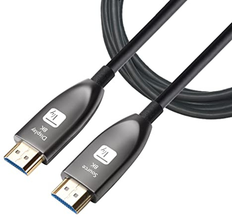 Techly 365207 Cavo Ottico Attivo HDMI™ 2.1 Active Optical Cable 8K 48Gbps eARC HDMI™ A/A M/M 15m Nero