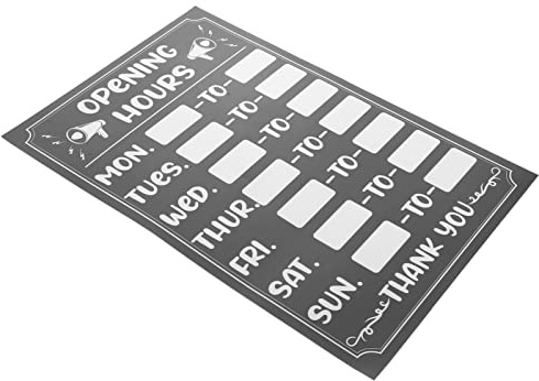 SUPVOX Cartelli Orari Di Apertura in Pvc Adesivi Autoadesivi Impermeabili e Rimovibili Per Negozi Banche Design Semplice e Pratico