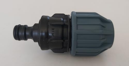 PE-Rohr Anschluss mit Schnellkupplung Klickanschluss 20mm = Außendurchmesser des Rohres (#38-20mm (1/2) Rohr-Außendurchmesser!) Farbe kann herstellerbedingt abweichen!