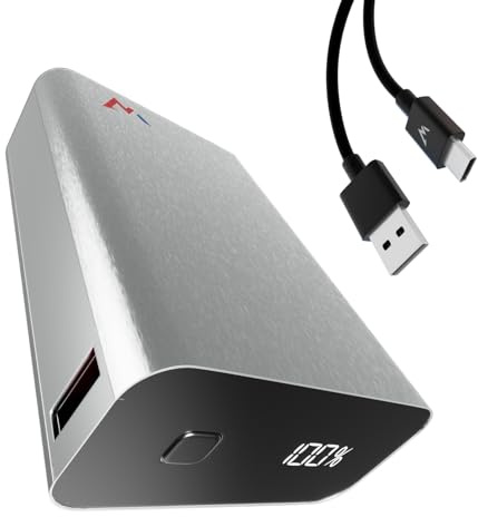 Wonder Full Power – Batterie Externe 20 000 mAh Charge Rapide – Power Bank USB-C + USB-A – Veste Chauffante iPhone, Samsung, Huawei – Câble Type-C Inclus – Compacte & Slim – 2 Sorties, LED Intégrée