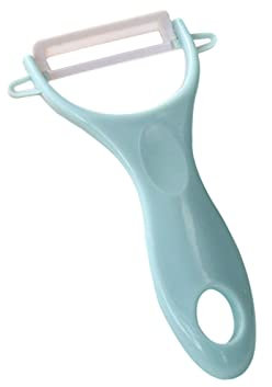 ZAANU Ceramic Knife for Kitchen, Aring Knife for Frutit Vegetable, Lettuce Knife, Ceramic Peeler-Color Random delivery-13x6cm/1117