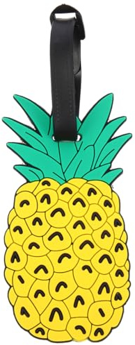 PACKOVE Gepäckanhänger Ananas Design Koffer-Id Tag Mit Namenskarte Und Schlaufe Für Einfache Gepäckidentifikation Auf Reisen