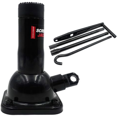 LUSHIH Car Jack 2 Ton (4,000 lb) Capacity Spiral Jack for Pickup Truck, Screw Jacks for Car Lift or Jack Stands, Tire Jack Fit for Ford F150 Truck Chevy Silverado Dodge Ram 1500 (Black)