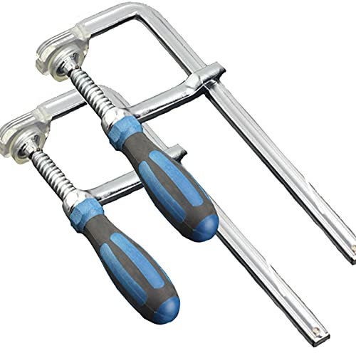 Robuste F-Klemmen aus Metall für Holzarbeiten, Set mit 2 Schnellspannklemmen für Industrie, Haushalt und DIY-Projekte in 200–1500 mm Größenbereich
