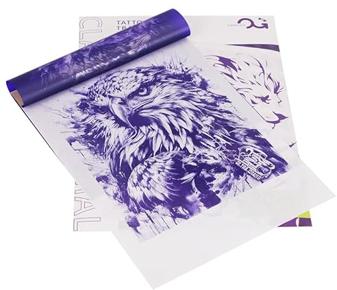 OG Tattoo-Transferpapier für Vinyl, 100 Blatt, Tattoo-Schablonenpapier, A4, 21,6 x 30,8 cm, Kohlepapier zum Nachzeichnen mit Cricut-Transferband für Aufkleber, Schilder, Fenster, Aufkleber