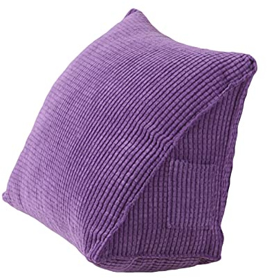 Triangle Pillow Comfortable Reading Pillow with Zip Pocket Triangle Wedge Bolster Small Back Support Pillow Cushie Pillows for Office Home Bed Sofa