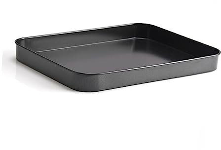 Amosfun Teglia Antiaderente da 10 Pollici in Acciaio Carbonio Resistente per Biscotti Torte Pane E Grasso