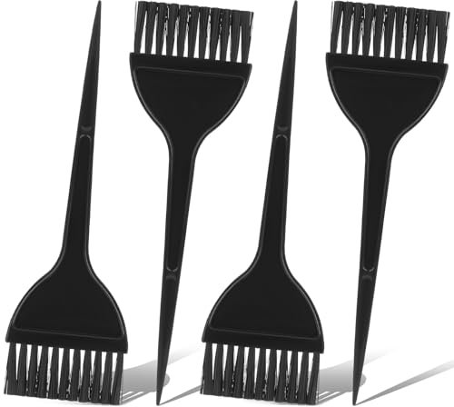 4 Stück Haarfärbepinsel, Haarkamm Werkzeug Set, Haarfärbepinsel-Applikator zum Hervorheben und Färben von Haarabschnitten, Friseursalon-Werkzeuge für Den Privaten und professionellen