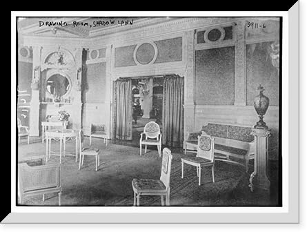 Historic Framed Print, Drawing Room, Shadow Lawn, 17-7/8 x 21-7/8