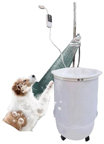 YYUINU 1500W Chauffe-Eau Instantané À Bain Électrique Mobile Multifonctionnel pour Animaux De Compagnie,Seau De Stockage D’Eau Automatique,stérilisation UV, Dortoirs,Camping-Cars,Chats,Chiens,60L