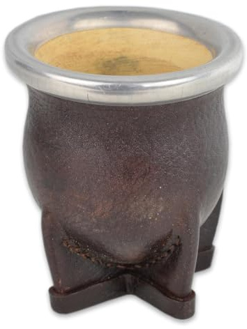 Delicatino - Tasse En Citrouille Recouverte De Cuir, Ensemble De Tasses À Maté, Thé Yerba Maté, Thé À La Citrouille, Bombilla Non Incluse