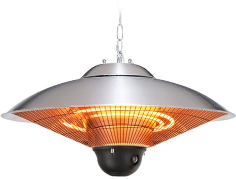Outdoor Patio Heaters, Electric Outdoor Indoor Heater with 3 Temperature Settings, Smart Remote Control, Hanging Patio Heater for Balcony Courtyard Garage