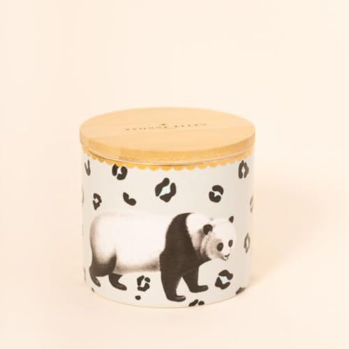 YYvonne Ellen Small Panda Storage Jar | Ceramic Storage Jar with Lid Airtight, Kitchen Storage Jars for Pasta & Food, Storage Jars for Kitchen | 10 x 9.5 cm