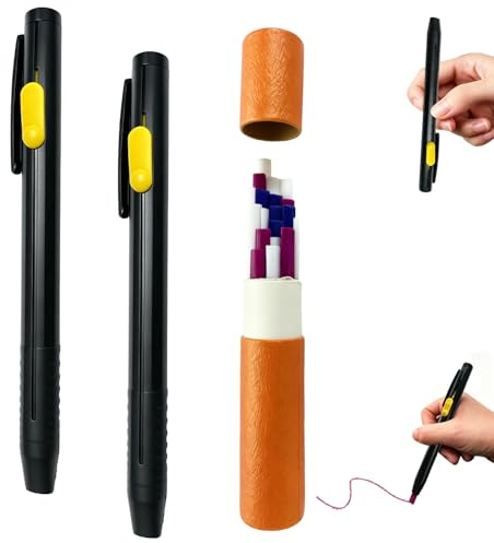 Set de 22 Tizas de Boli Tela Borrable Plancha Marcador Tela Multicolores Disponibles en Rojo Blanco y Azul Tiza Costura Borrables para Costura Acolchado Bordado y Bricolaje en El Hogar