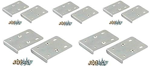 Gas N Pow3r Reparatur-Set für Küchenschrank-Scharniere, 10 Platten und 10 Befestigungsschrauben, zeitgenössisch, Zink, silberfarben
