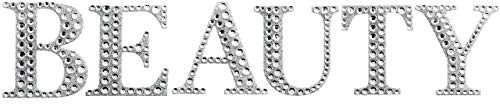 Pebble Eleven Beauty Sign Bling Bedroom Dressing Room Door Wall Art Silver Diamante Glitter