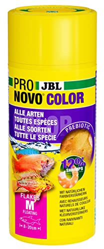 JBL Pronovo Color Flakes - Copos de Comida para Todos los Peces de Acuario de 8 a 20 cm, tamaño M, 250 ml