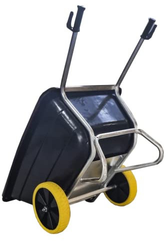 Kelberg 400L Schubkarre 2-Rad PU Lite Hof-Schubkarre Premium Stallkarre Futterkarre (Verzinkt)