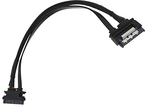SG Store 22 Pin SATA Power Extension Cable 7+15 SATA Male to Female Data & Power Combo Cable with Locking Latch for SATA (Serial) Hard Drives SATA Optical Drives SSHD 30cm