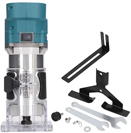Woodworking Trimmer Compact Cordless Brushless 18V Lithium Ion Battery Wood Handheld Trimming Machine Router for Electric Handicraft DIY